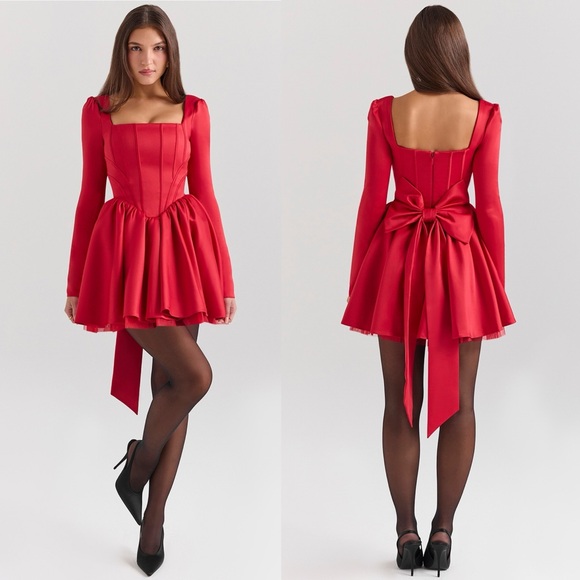 House of CB Dresses & Skirts - House of CB Red Long Sleeve Dress